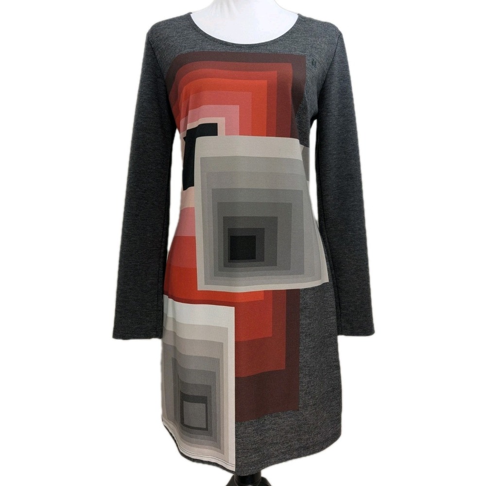Desigual Geometric Long Sleeve Dress Women's Size Large